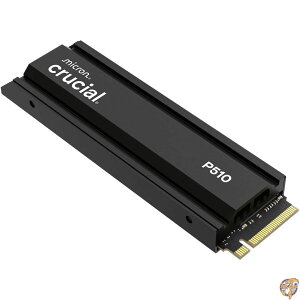 Crucial P510 2TB Gen5 NVMe SSD �q�[�g�V���N�t�� �ő�10,000MB/�b PCIe 5.0 M.2 2280 �����\���b�h�X�e�[�g�h���C�u �f�X�N�g�b�v&PS5�Ή� +Acronis Software - CT2000P510SSD5-01