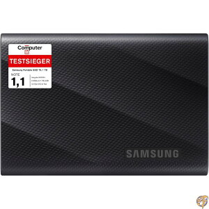Samsung T9 �|�[�^�u�� SSD 1TB �ő�2,000MB/�b USB 3.2 Gen 2x2 �O�t���\���b�h�X�e�[�g�h���C�u �ő�3m�̗����ϐ� �N���G�C�e�B�u�v���t�F�b�V���i��/YouTube/�R���e���c�N���G�C�^�[/Mac�Ή� MU-PG1T0B
