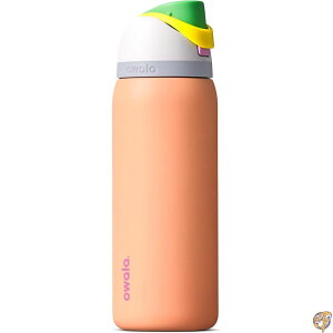 Owala FreeSip �X�e�����X�X�`�[�����E�H�[�^�[�{�g�� 32�I���X (��950ml) Peachy Keen