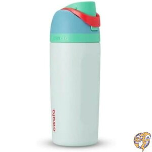 Owala FreeSip Kids 16�I���X (��473ml) Rain Forest BPA�t���[ �X�p�E�g�t���E�H�[�^�[�{�g��