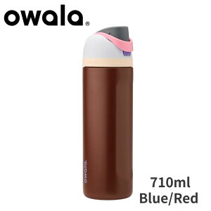 �I���� ���� Owala FreeSip �X�e�����X�� �E�H�[�^�[�{�g�� ��710ml Cranberry Parade ���b�h �u���[ �X�g���[�t�� �^��f�M �ۗ�24���� �X�|�[�c �W�� �w�Z BPA�t���[