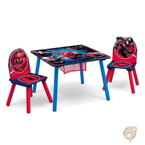 マーベル スパイダーマン 子供用テーブルセット 収納付き 椅子 2脚付属) グリーンガード ゴールド認定 ワンサイズ キッズテーブル Delta Children デルタチルドレン