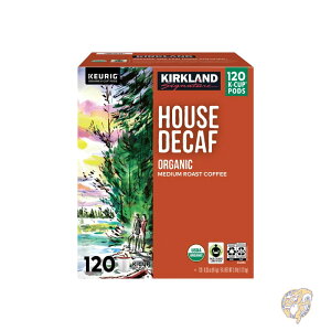 カークランド シグネチャー Kirkland Signature コーヒー オーガニック ハウス デカフェ K-カップ ポッド 120 個入り 個包装 小袋 小分け まとめ買い 大量 業務用