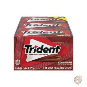 トライデント Trident シュガーフリーガム シナモン 14粒 15個入り ガム お菓子 個包装 まとめ買い お配り