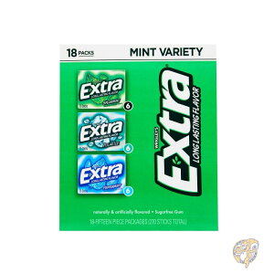 エクストラ Extra シュガーフリーチューインガム ミントバラエティパック 15本 18個入り 個包装 まとめ買い