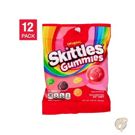 【5日最大1500円クーポン】スキットルズ グミ Skittles Gummies オリジナル 164g アメリカのグミ ペグバッグ 12 個入り お菓子 まとめ買い 大量 業務用　ギフト 誕生日 アメリカお菓子 おまとめ購入