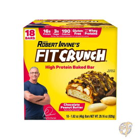 【5日最大1500円クーポン】FITCRUNCH ファットクラインチ プロテインバー 16g タンパク質 チョコレート ピーナッツ バター 49g 18本入り お菓子 個包装 まとめ買い 大量
