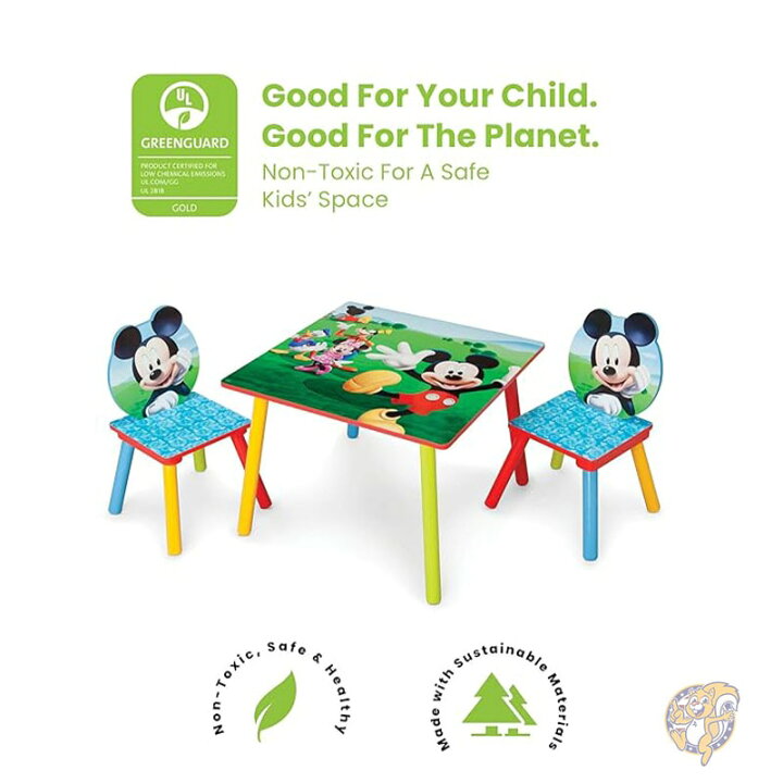 楽天市場】ディズニー ミッキーマウス テーブルと椅子 3点セット 