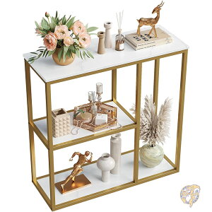 �y�N�[�|���z�M���z�R���\�[���e�[�u�� �����Ȍ��փe�[�u�� ���[�I�t�� 30cm �ו��\�t�@�e�[�u�� ���_���Ȍ��փe�[�u�� ���r���O���[���p ��80cm x 30.5cm x 80cm �z���C�g&�S�[���h WOHOMO �E�[�z