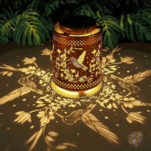 ハチドリ ソーラーランタン ガーデンデコレーション 誕生日プレゼント 金属製吊り下げ ソーラーライト 防水 屋外装飾 屋外用 LEDランタン 庭 パティオ 芝生 通路 風景用 電飾 Tepaken テパケン