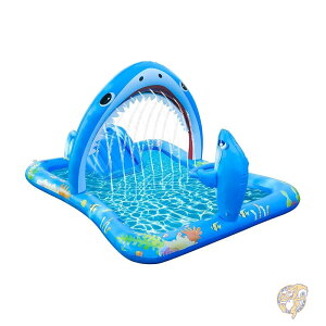 インフレータブル子供用プール インフレータブルプレイセンター 子供用プール ウォータースライド付き ウォータースプレー 幼児用プール プレイボールフープ付き 耐摩耗性 厚手 幼児用プ