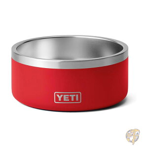 YETI イエティ Boomer 8 ペット皿 ステンレススチール製 滑り止め付き 犬用ボウル 64オンス入り 1.89L ペット用品 レスキューレッド Rescue Red