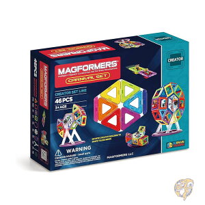 Magformers �}�O�t�H�[�}�[ �J�[�j�o�� 46 �s�[�X �Z�b�g �}�O�l�b�g�u���b�N ���C�^�C�� �r���f�B���O �u���b�N ����L�b�g STEM ��������Z�b�g �������\�͂ƌ`��F���\�͂�{���m�炨����