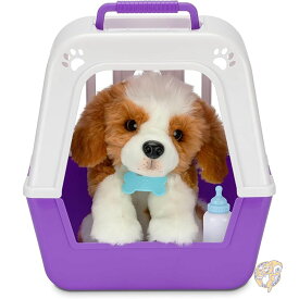 リトルライブペッツ Little Live Pets マイ・リアリー・リアル・パピー パッチーズ・ザ・ビーグル 60種類以上のサウンド 柔らかい毛皮 瞬きする目 餌やりの音 2イン1キャリアベッド 養子縁組証明書付き インタラクティブおもちゃ 犬 ぬいぐるみ