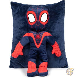ジェイ・フランコ Jay Franco マーベル スパイダーマン＆アメイジングフレンズ マイルズ モラレス 3D 抱き枕 超ソフトなぬいぐるみ枕 15インチ 38cm