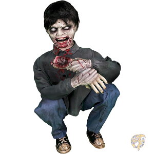 手足を食べる ゾンビ ボーイ モーションアクティベート ハロウィーンアニマトロニクス 屋内 屋根付き 屋外展示用 不気味 ハロウィーン小道具 ハロウィン ハロウィーン デコレーション 飾り