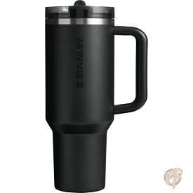 STANLEY スタンレー タンブラー Quencher ProTour フリップストロータンブラー 漏れ防止蓋付き ストローとハンドル内蔵 旅行用カップホルダー対応 断熱ステンレススチールカップ BPAフリー 40オンス 1.18L ブラック