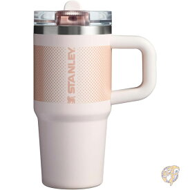STANLEY スタンレー Quencher ProTour フリップストロータンブラー 漏れ防止蓋付き ストローとハンドル内蔵 旅行用カップホルダー対応 断熱ステンレススチールカップ BPAフリー 14オンス 414ml ローズクォーツフェード