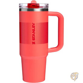 STANLEY スタンレー Quencher ProTour フリップストロータンブラー 漏れ防止蓋付き ストローとハンドル内蔵 旅行用カップホルダー対応 断熱ステンレススチールカップ BPAフリー 30オンス 887ml ホットコーラルフェード
