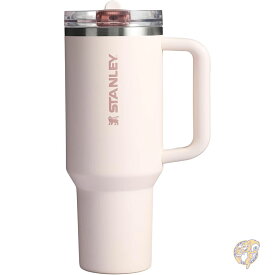STANLEY スタンレー Quencher ProTour フリップストロータンブラー 漏れ防止蓋付き ストローとハンドル内蔵 旅行用カップホルダー対応 断熱ステンレススチールカップ BPAフリー 40オンス 1.18L ローズクォーツ