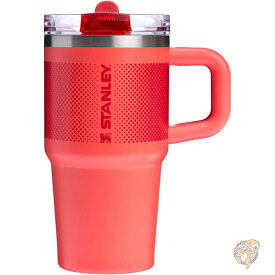 STANLEY スタンレー Quencher ProTour フリップストロータンブラー 漏れ防止蓋付き ストローとハンドル内蔵 旅行用カップホルダー対応 断熱ステンレススチールカップ BPAフリー 20オンス 591ml ホットコーラルフェード