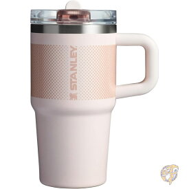 STANLEY スタンレー Quencher ProTour フリップストロータンブラー 漏れ防止蓋付き ストローとハンドル内蔵 旅行用カップホルダー対応 断熱ステンレススチールカップ BPAフリー 20オンス 591ml ローズクォーツフェード