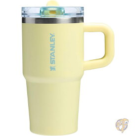 STANLEY スタンレー Quencher ProTour フリップストロータンブラー 漏れ防止蓋付き ストローとハンドル内蔵 旅行用カップホルダー対応 断熱ステンレススチールカップ BPAフリー 20オンス 591ml ポメロ