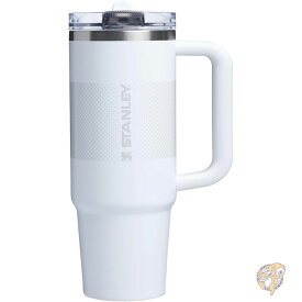 STANLEY スタンレー Quencher ProTour フリップストロータンブラー（漏れ防止蓋付き） ストローとハンドル内蔵 旅行用カップホルダー対応 断熱ステンレススチールカップ BPAフリー 30オンス 887ml フロストフェード
