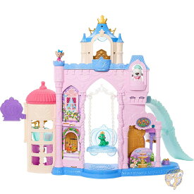【300円クーポン配信】ディズニー プリンセス ペットキャッスル プレイセット 7つのプレイエリア 3匹の動物 家具 17個のアクセサリー付き 高さ2フィート以上 約60cm ペットパレス 映画にインスパイア おもちゃ マテル Mattel クリスマス