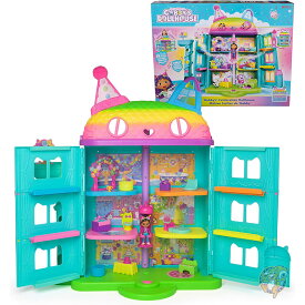 ドリームワークス ギャビーのドールハウス DREAMWORKS GABBY'S DOLLHOUSE 14ピース セレブレーションドールハウス 高さ25インチ 63.5cm おもちゃのフィギュア ドールハウス家具 10種類のサウンド付き 女の子と男の子向け 子供用おもちゃ クリスマス