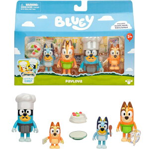 �u���[�C Bluey 4�p�b�N ��������t�B�M���A �v���C�Z�b�g ���b�c�v���C �V�F�t �p�u���� �c���p�t�B�M���A ��������Z�b�g �V�F�t�A�N�Z�T���[�t�� 3����̂��q�l���� �|�[�Y�� �t�B�M���A 