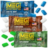 MEG ミリタリーエナジーガム 1個あたりカフェイン100mg 15個入り サンプルパック パフォーマンス向上 エ…