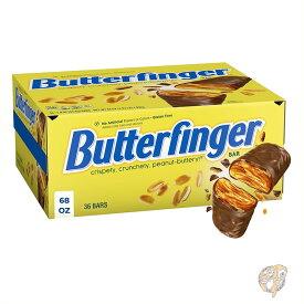 Butterfinger バターフィンガー フルサイズ チョコレートバー 36本セット 個包装 ピーナッツバター バレンタイン 義理チョコ ホワイトデー プチギフト お配り お菓子 アメリカお菓子