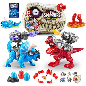 Smashers Dino Island T-Rex Battles �X�}�b�V���[�Y �f�B�m �A�C�����h �e�B�[���b�N�X �o�g���Y ���b�h�o�[�W����)by ZURU 50�ȏ�̃T�v���C�Y �j�̎q���� ���� T-Rex �g���P���g�v�X �T�v���C�Y �X���C