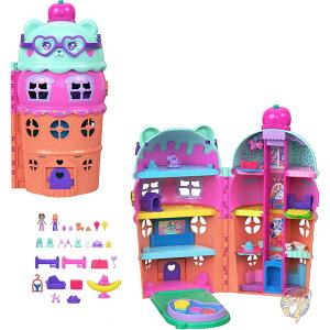 �|���[�|�P�b�g Polly Pocket �W�F���[�g�n�E�X �}�C�N���h�[�������[�W�W�F���[�g�n�E�X�v���C�Z�b�g �A�C�X�N���[�� �x�A�e�[�} �Ƌ� �H�ו� �y�b�g���܂�25�ȏ� �A�N�Z�T���[�t��