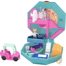 【クーポン配信中】ポリーポケット Polly Pocket プレイセット 旅行用おもちゃ マイクロドール2体 おもちゃの車 サプライズアクセサリー付き パンペラン パフューム スパ コンパクト