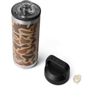 YETI �C�G�e�B�����u���[ �{�g�� 18oz �^��f�M �X�e�����X Chug Cap ���� �E�F�b�g�����Y�J�� Wetlands Camo