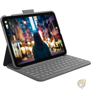 Logitech ���W�N�[�� Slim Folio iPad ��10���� A16�Ή� �L�[�{�[�h�P�[�X Bluetooth ���C�����X �t���T�C�Y�L�[ �y���z���_�[�t��