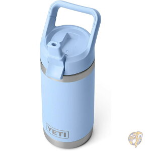 YETI �C�G�e�B Rambler Jr. 12oz �L�b�Y �{�g�� �X�g���[�L���b�v�t�� ��355ml �X�e�����X ���� �q���p �H��@�Ή� Big Sky Blue �r�b�O�X�J�C�u���[