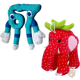 Generic Steal a Brainrot フィギュア 2体セット 67 Strawberry Elephant 約25cm Roblox ロブロックス ブレインロット コレクション 人形