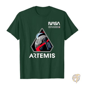 NASA �A���e�~�X�v�� �A���e�~�XII T�V���c ���[�����S �~�b�V�����p�b�` ���� �F�� Artemis II ���ST�V���c �A���e�~�X �� �A�����J�A�� Dark Green �_�[�N�O���[�� Artemis Mission Patch Worm Logo T-Shirt �M