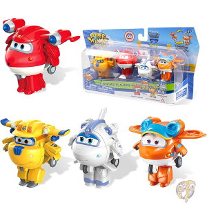 �X�[�p�[�~���O�X Super Wings �ό`���{�b�g 4�̃Z�b�g �~�j�t�B�M���A �W�F�b�g �h�j�[ �A�X�g�� �T�j�[ ��s�@ �������� �ό` 3�Έȏ�