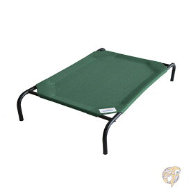 【20日最大4000円クーポン】犬用 ベッド 大きいサイズ Coolaroo クーラルー Original Elevated Dog Bed 大型犬用 通気性 クールベッド 高床式 ペットベッド 屋内 屋外 軽量 丸洗い可能 ブランズウィックグリーン Large 暑さ対策 暑さ 夏 アメリカ輸入