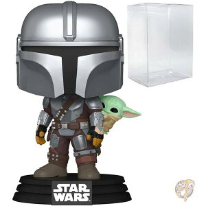 Funko �t�@���R POP Star Wars �X�^�[�E�E�H�[�Y �}���_�����A�����O���[�O�[ Mando with Grogu �t�B�M���A ��9.5cm �ی�P�[�X�t�� ���� �R���N�V���� �M�t�g