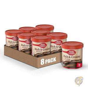Betty Crocker �x�e�B�N���b�J�[ Gluten Free Chocolate Frosting �O���e���t���[ �`���R���[�g�t���X�e�B���O 16oz ��454g 8�Z�b�g ���b�`���N���[�~�[ �P�[�L �J�b�v�P�[�L �N�b�L�[ �f�R���[�V���� �A