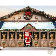 巨大 クリスマス デコレーション ガレージ用 Christmas Garage Door Banner クリスマス ガレージドアバナ…
