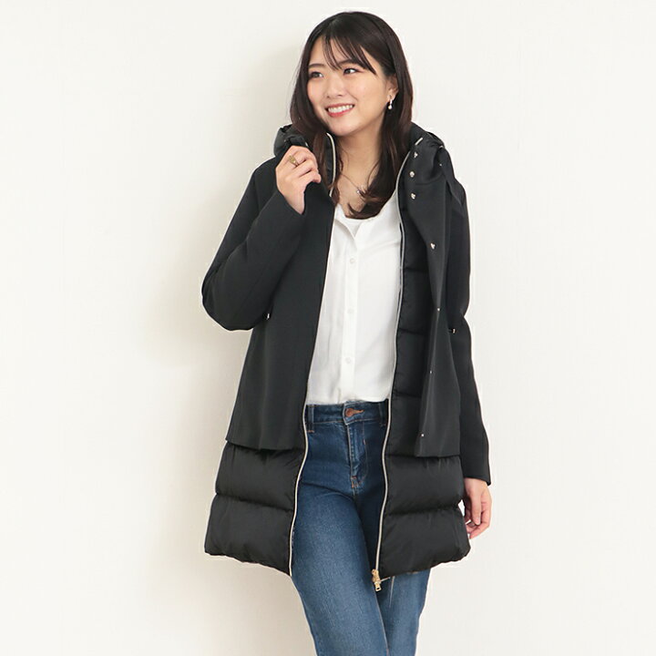 楽天市場】ヘルノ ダウン 異素材 切り替え レディース HERNO コート 