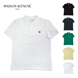 MAISON KITSUNE【メゾンキツネ】 メンズ ポロシャツ FOX HEAD PATCH REGULAR POLO lm00208kj7002 刺繍パッチ シャツ コットン メンズ ブランド シャツ 綿 おしゃれ 通勤 通学 大人 キツネ POLOシャツ インクブルー ブラック ホワイト チョークイエロー パイン