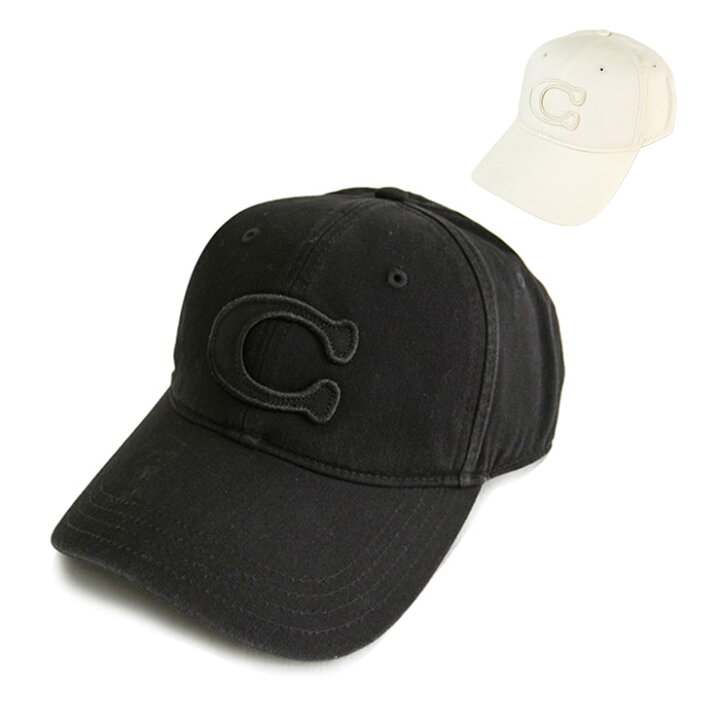 楽天市場】COACH コーチ ベースボールキャップ SCULPTED C BASEBALL 