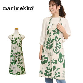 marimekko マリメッコ エプロン Pienet Elokuun Varjot 071476 エプロン 洗える コットン 北欧 マリメッコ キッチンファブリック キッチン用品 ワンピース リボン 大人 マリメッコエプロン